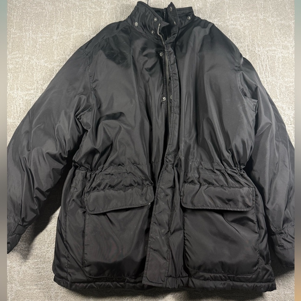Vintage Polo Ralph Lauren Black Puffer Long Winter Jacket Y2K Men Size XXL